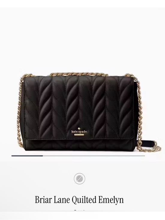 kate spade Handbags - kate spade Briar Lane Quilted Emelyn Shoulder Bag in Black with Gold Chain EUC